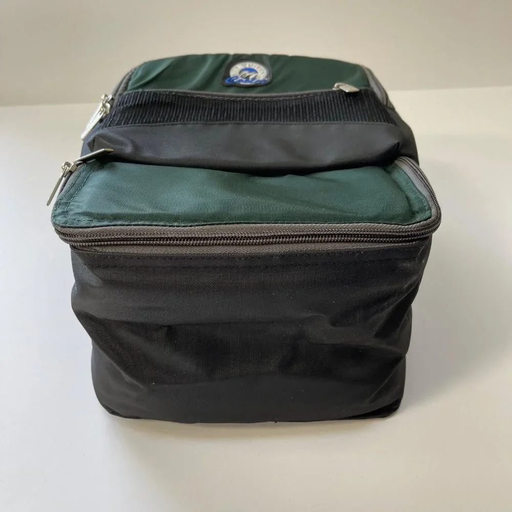 PAK CHEST COOLER Insulated Double Zip Compartment Adjustable Strap Green NWOT